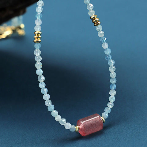 Aquamarine Breeze & Berry Delight Necklace